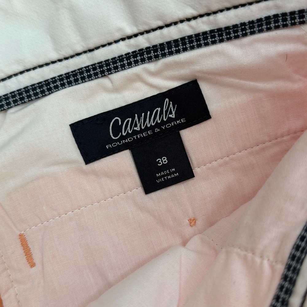 Casuals By Roundtree And Yorke Men's Cotton Coral Shorts Size 38 NWT - Picture 5 of 7